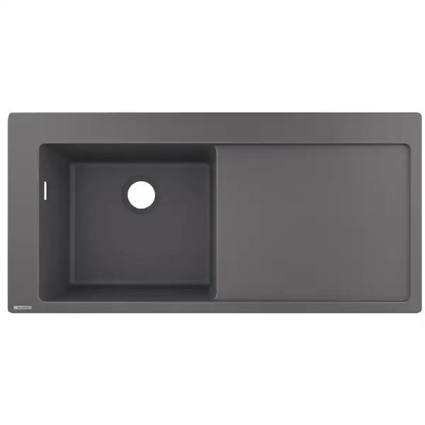 Кухонна мийка Hansgrohe S5110-F450 1050х510 поличка праворуч, Stonegrey (43330290)