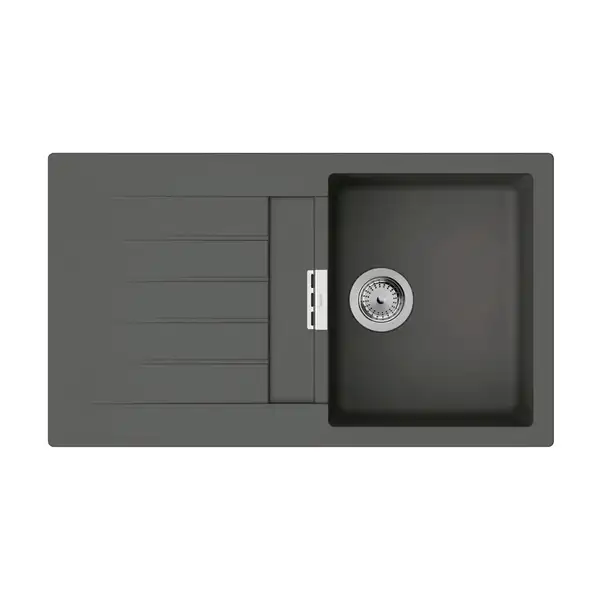 Мийка для кухні Hansgrohe S52 S520-F345, чорний сірий камінь 43356290
