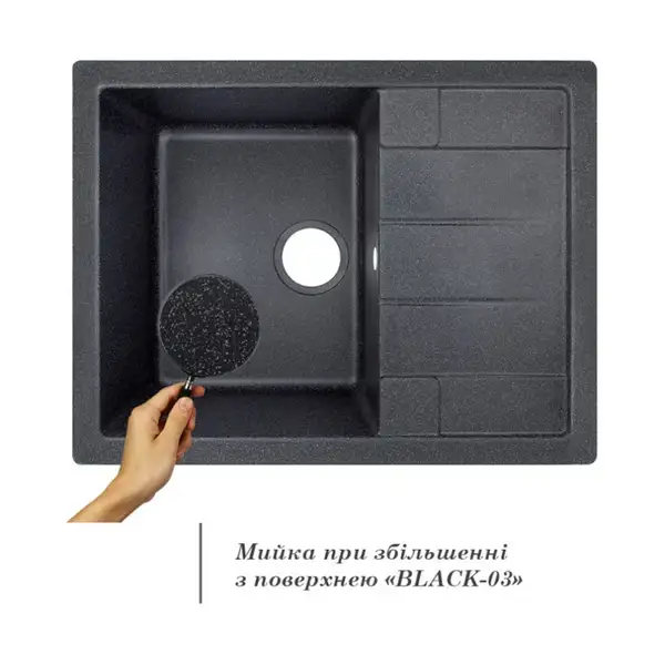 Кухонная мойка Lidz 650x500/200 BLA-03 (LIDZBLA03650500200)