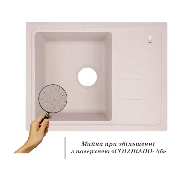 Lidz COL-06 Кухонна мийка, світло-бежева (LIDZCOL06620435200)