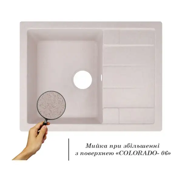 Lidz COL-06 Кухонна мийка, світло-бежева (LIDZCOL06650500200)