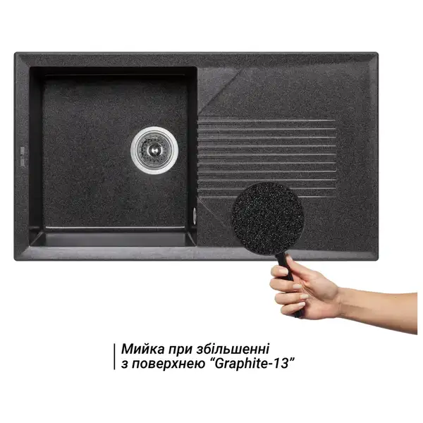 Кухонная мойка Lidz 860х500/240 GRF-13 (LIDZGRF13860500240)