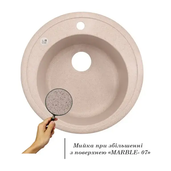 Lidz D510/200 MAR-07 Кухонна мийка, пісочна (LIDZMAR07D510200)