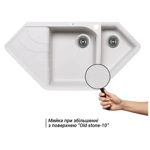 Кухонная мойка с дополнительной чашей Lidz 1000x500/225 STO-10 (LIDZSTO101000500225)