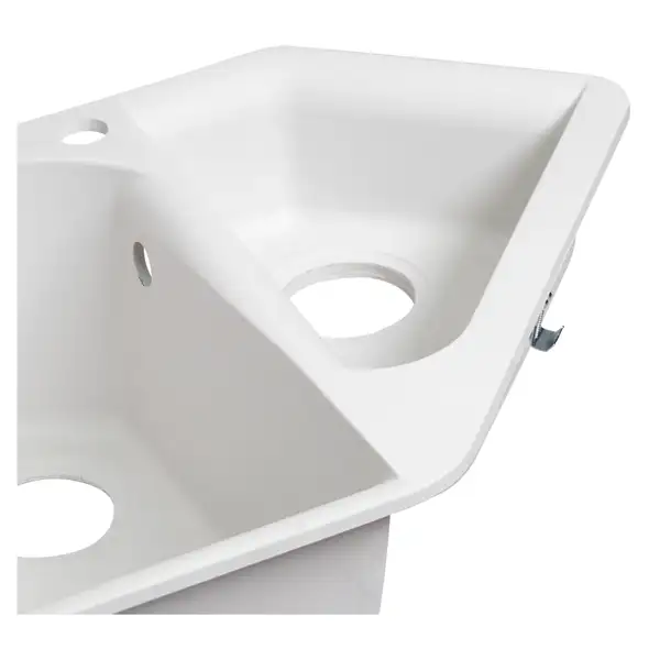 Кухонная мойка с дополнительной чашей Lidz 1000x500/225 WHI-01 (LIDZWHI011000500225)