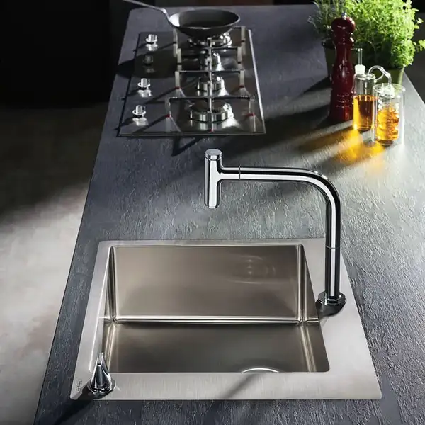 Кухонна мийка Hansgrohe C71 C71-F450-06 Sink combi 550x500 зі змішувачем, stainless steel (43201800)