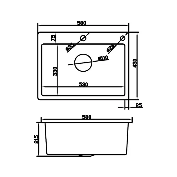 MIXXUS MH5843 Мойка из нержавейки, графит (MI7042)