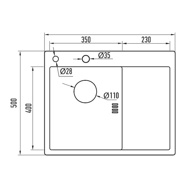 MIXXUS MH6350L Nano-Black Мойка, графит (MI7045)