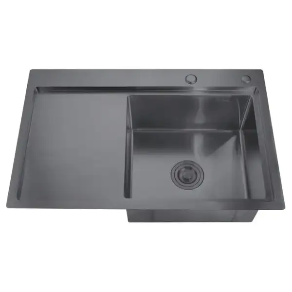 ZERIX ZH7849R-215 Мойка Nano-Black, нержавеющая сталь (MX1592)