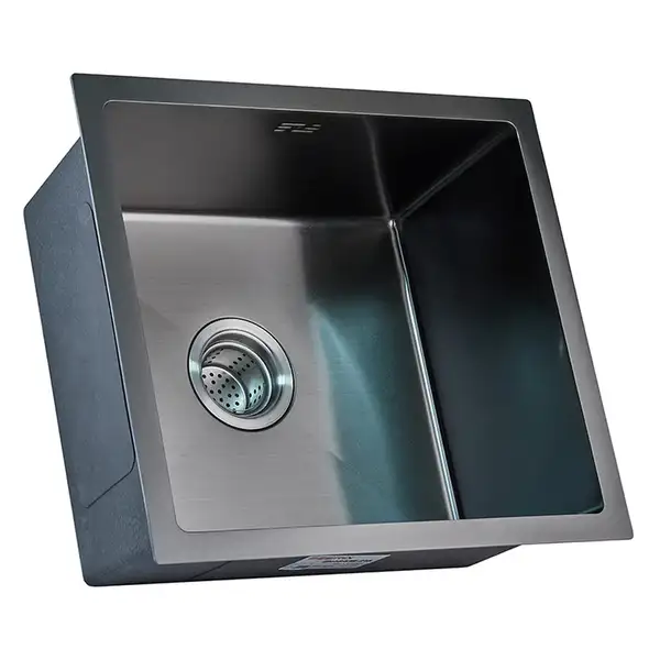 ZERIX ZH4843B-215 Мойка PVD-Black с сушилкой (ZM5555)