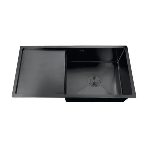 Мийка Zerix ZH7844B-215 (3.0/1.0) PVD-Black з сушаркою для посуду (ZM5565)