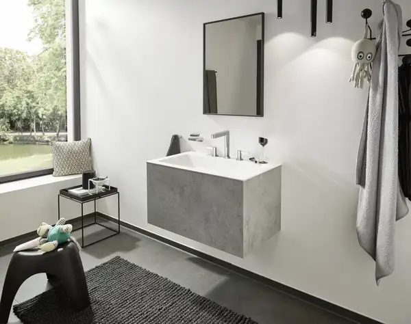 Мыльница подвесная Hansgrohe AddStoris, хром/стекло матовое (41746000) фото 6 Aquada.com.ua