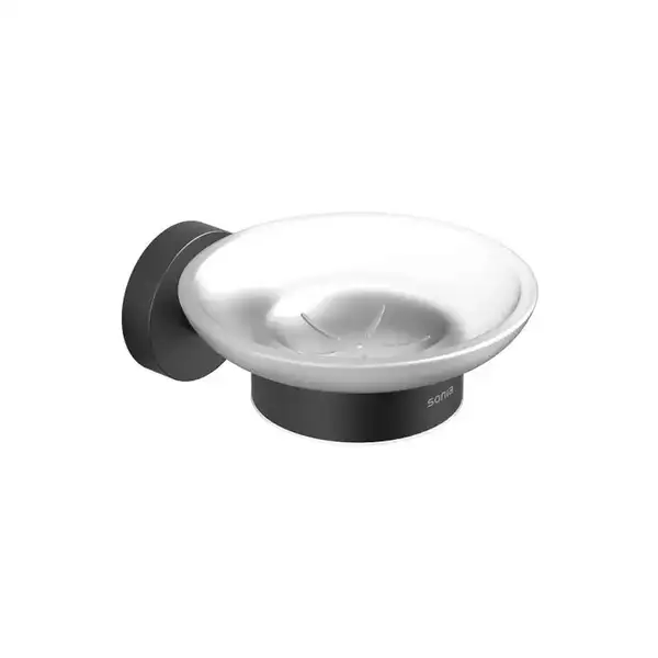 Мильниця Sonia Astral Black, латунь 106х57,5х128 мм, чорний матовий (185191)