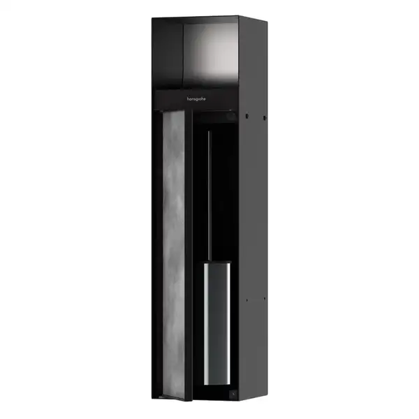 Вбудований тримач для йоржика та туалетного паперу Hansgrohe XtraStoris Rock, колір - Matt Black  56062670