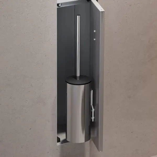 Вбудований тримач для йоржика та туалетного паперу Hansgrohe XtraStoris Rock, колір - Matt White  56062700