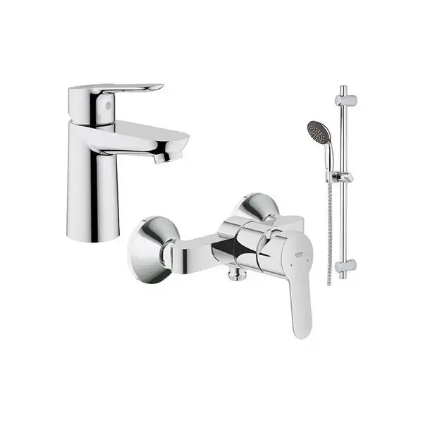Набор смесителей для душа 3-в-1 Grohe BauEdge (цвет - хром) (123208) фото 1 Aquada.com.ua