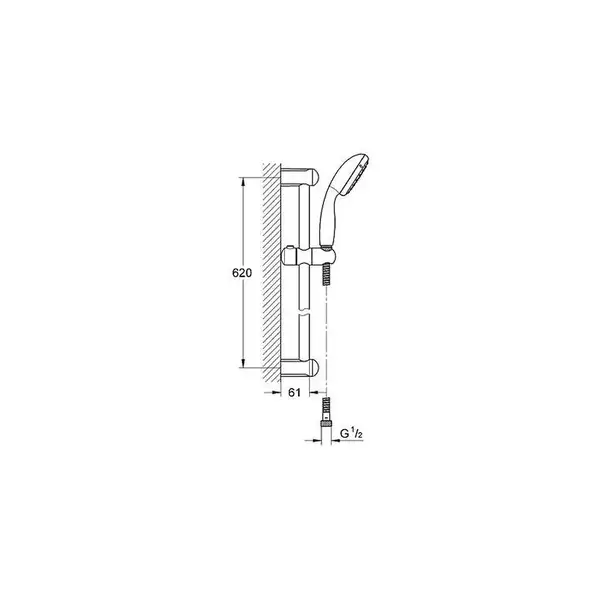Набор смесителей для душа 3-в-1 Grohe Bau Loop S (цвет - хром) (123220) фото 4 Aquada.com.ua