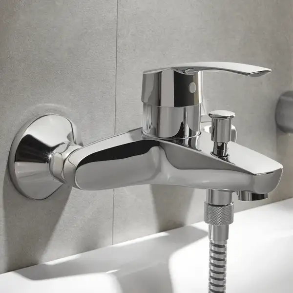 Набор смесителей для ванны 3-в-1 Grohe Eurosmart (цвет - хром) (123389М) фото 6 Aquada.com.ua