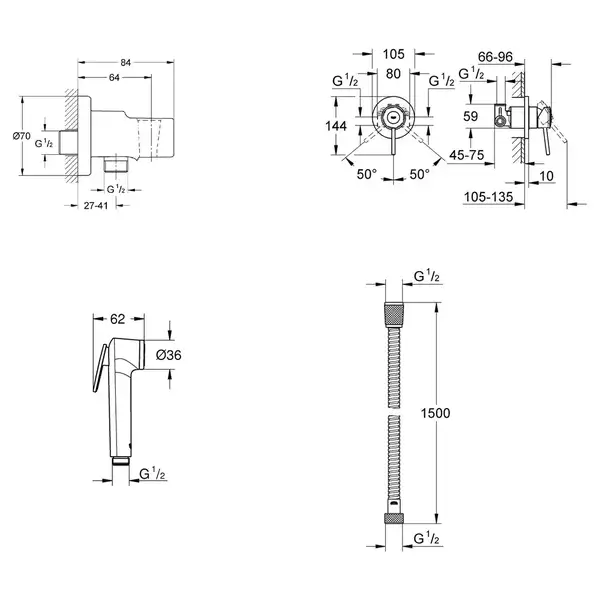 Набор для ванной Grohe Mega Bundle Euroeco (339400MB0) фото 6 Aquada.com.ua