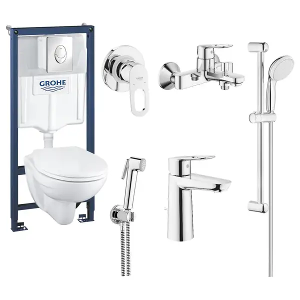 Набор для ванной Grohe Mega Bundle BauLoop (39427MB1) фото 1 Aquada.com.ua