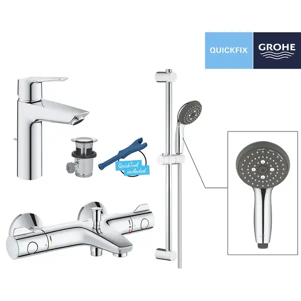 Набір змішувачів 3 в 1 для ванної кімнати S-Size Grohe Start UA202304TS