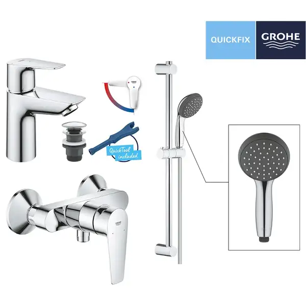 Grohe StartEdge Набір змішувачів для душу S-Size, хром (UA202502SE)