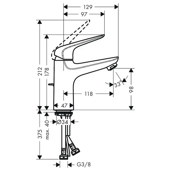 Набор смесителей для ванны 3-в-1 Hansgrohe Novus/Crometta Vario (цвет - хром) (1152019) фото 6 Aquada.com.ua