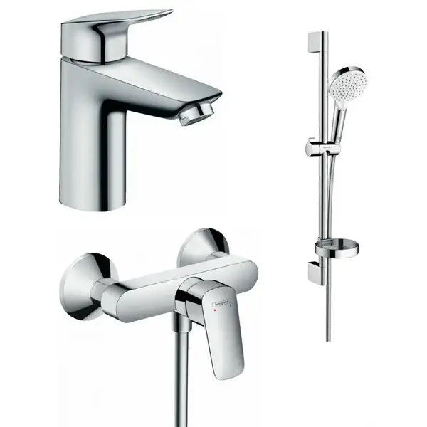 Набір змішувачів для душу Hansgrohe Logis (71100000 + 71600000 + 26553400), хром (20190002)