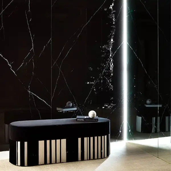 Плитка керамогранітна Delight LS6DLX2A Marquina Nero Lev POL 1200x2600x6 Lea Ceramica