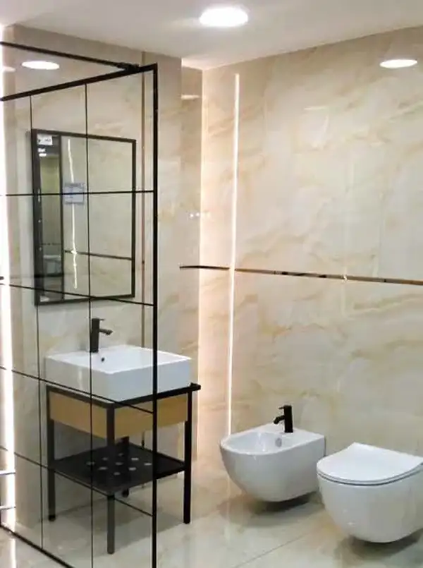 CERAMICA SANTA CLAUS Плитка керамогранітна Onyx Beige POL 600x1200x10 Ceramiсa Santa Claus (Onyx Beige 60x120 polished)