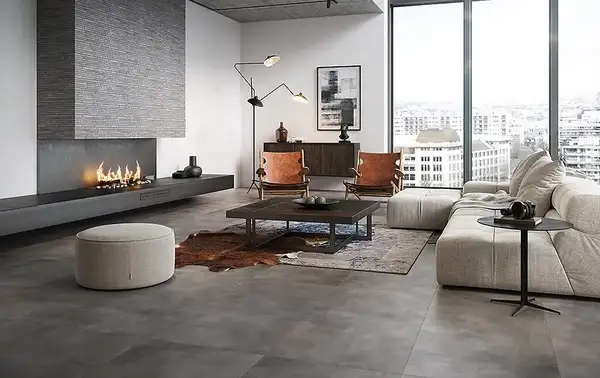 Плитка керамогранітна Velvet Concrete Light Grey RECT 598x1198x9,3 Cersanit (TGGR1011926248)