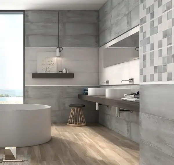 Настенная плитка Geotiles Inox RLV. Mix Rect 30 х 90 см 339103