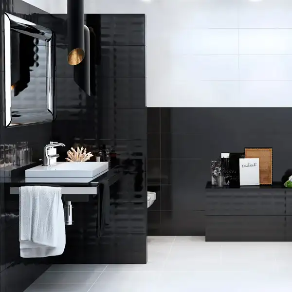 OPOCZNO Плитка стінова Black GLOSSY 25x75 код 1615 Опочно (TWZZ1039211687)