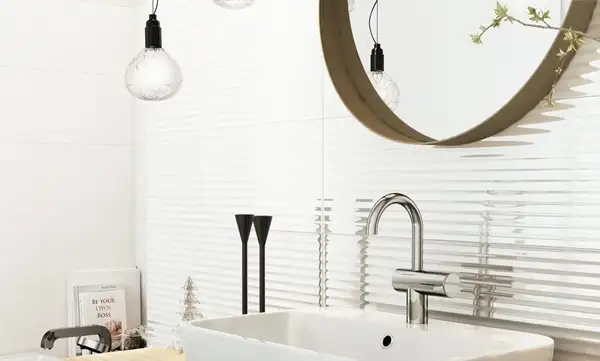 OPOCZNO Плитка стінова Stripes White STR 25x75 код 0014 Опочно (TWZZ1039371687)