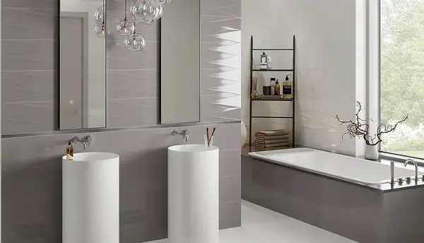 OPOCZNO Плитка стінова Dark Grey Lines GLOSSY STR 25x75 код 5367 Опочно (TWZZ1110373760)