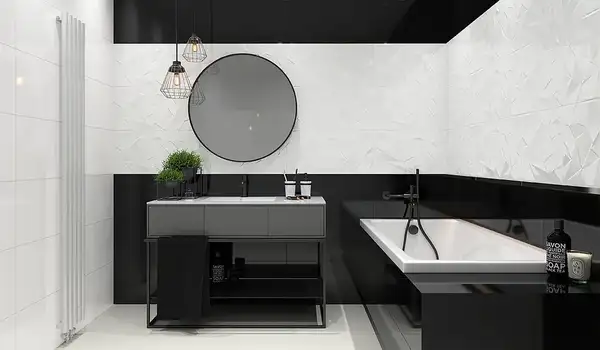 Плитка стінова Synergy Nero 30x60 код 0199 Ceramika Paradyz (S---300X600-1-SYNE.NE)