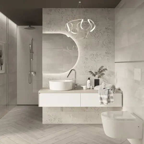 Плитка стінова Silence Silver RECT Блиск 25x75 код 6979 Ceramika Paradyz (S-R-250X750-1-SILE.SI)