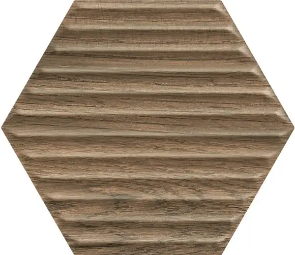 Плитка стінова Serene Brown Heksagon STR 17,4x19,8 код 2895 Ceramika Paradyz (SS--198X171-1-SERE.BR)