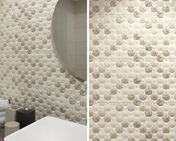 Плитка стінова Enrica Crema Motyw STR 25x40 код 0886 Ceramika Paradyz (SS--250X400-1-ENRI.CRMO)