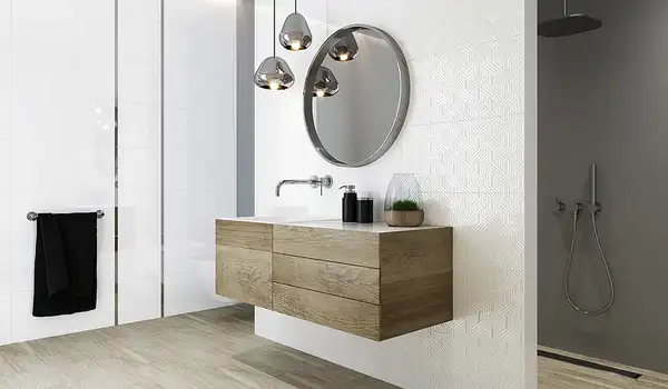 Плитка стінова Synergy Bianco A STR 30x60 код 0168 Ceramika Paradyz (SS--300X600-1-SYNE.BIA)