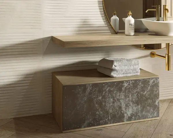 Плитка стінова Mystic Shadows Beige RECT STR 39,8x119,8 код 8553 Ceramika Paradyz (SSR-0,4X1,2-1-MYSH.BE)