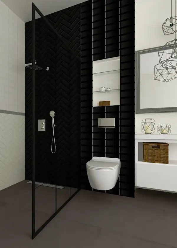 Плитка стінова Moonlight Nero A RECT STR 29,5x59,5 код 8806 Ceramika Paradyz (SSR-295X595-1-MOON.NEA)