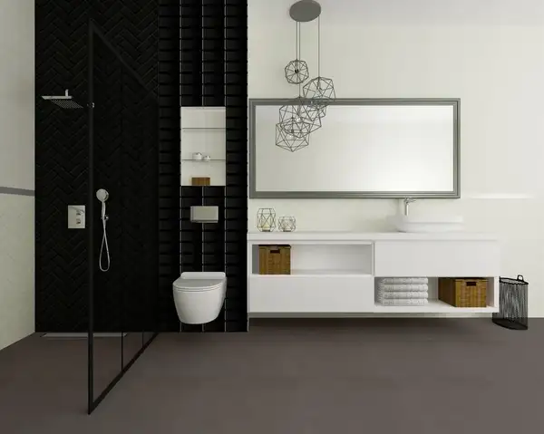 Плитка стінова Moonlight Nero B RECT STR 29,5x59,5 код 8837 Ceramika Paradyz (SSR-295X595-1-MOON.NEB)