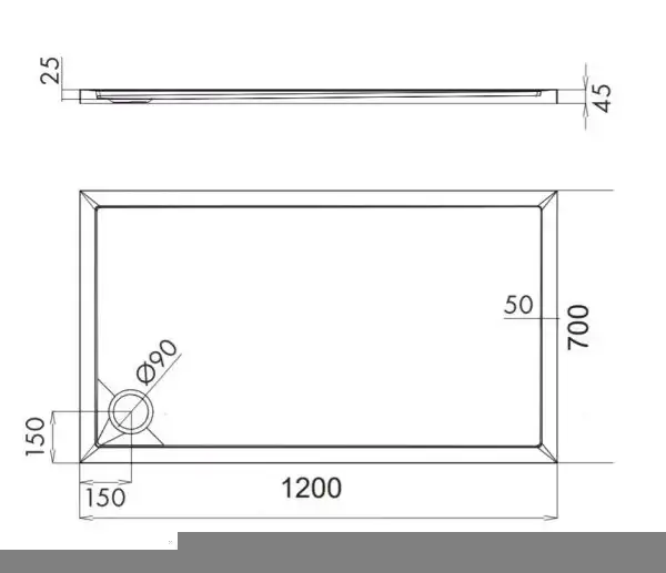 піддон Omnires Merton 70x120 (MERTON70/120/PBP)