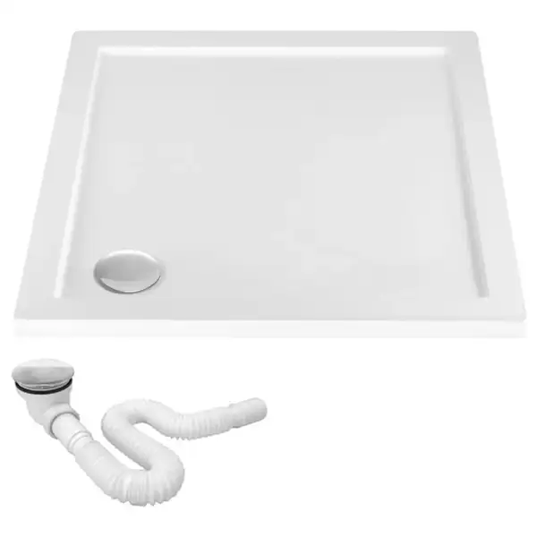 Душовий Піддон + сифон REA EGO Slim 80x80x5 REA-K011P