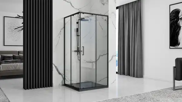 Душевой поддон REA ROCK 90X90 BLACK (REA-K4581)