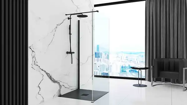 Душевой поддон REA ROCK 90X90 BLACK (REA-K4581)
