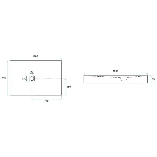 Душевой поддон REA ROCK 90X120 GREY (REA-K4584)