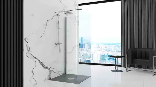 Душевой поддон REA ROCK 90X90 GREY (REA-K4585)
