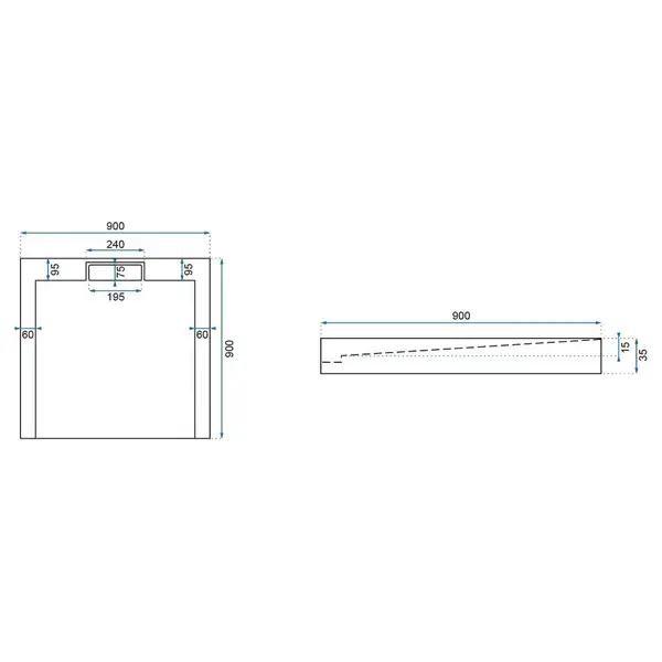 Душевой поддон REA GRAND 90X90 WHITE (REA-K4592)
